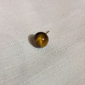 Vintage Tiger's Eye Elegant Brown Stud Earring